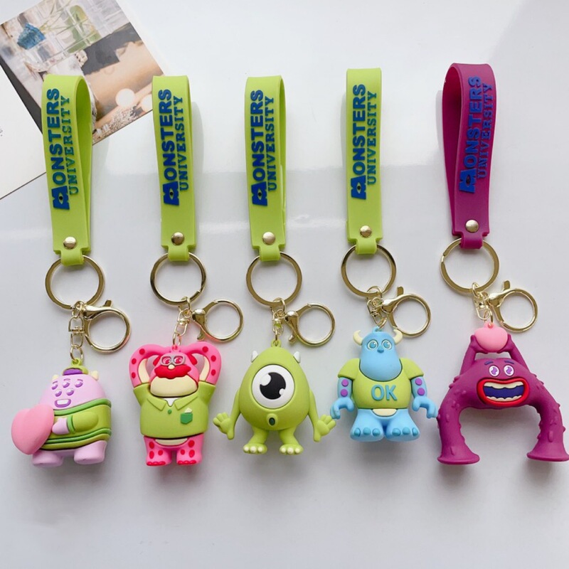 New creative Monster University keychain doll Pixar three-eyed cute backpack car trinkets wholesale