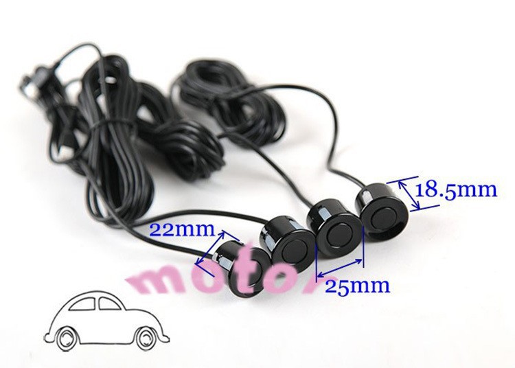 4 Probe Reversing Radar 4 Orientation Display Lcd Color Screen Voice Buzzer Didi Sound Parking Radar