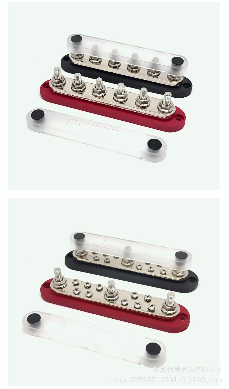 300A Automotive and Marine Modified 3/6 Way Large Busbar Busbar Copper Bar Wiring Bar Diversion Bar
