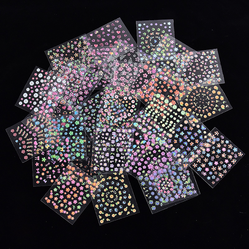 Sexy Flower Manicure Stickers Personalized Fashion Nail Stickers 3D Nail Stickers Children Nail Stickers Nail Stickers Accessories