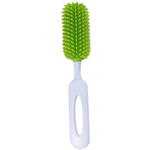 Silicone Bottle Brush 3-Piece Set, Magic Brush Head Portable Bottle Scrubber, Cup Cleaning Brush, Newborn Baby Products Wholesale