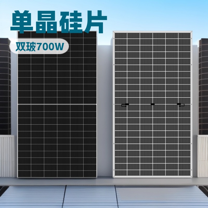 700w太阳能系统太阳能组件太阳能光伏板跨境双玻太阳能电池板