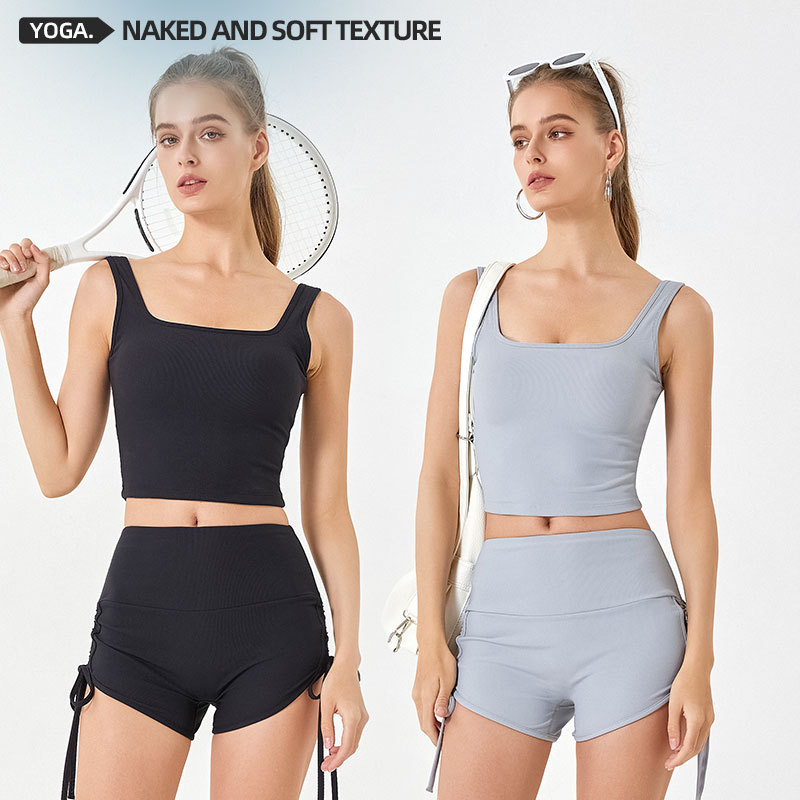 Primavera y verano nuevo con el pecho pad hilo Sling yoga chaleco femenino colección de choque fuera de ropa deportiva fitness