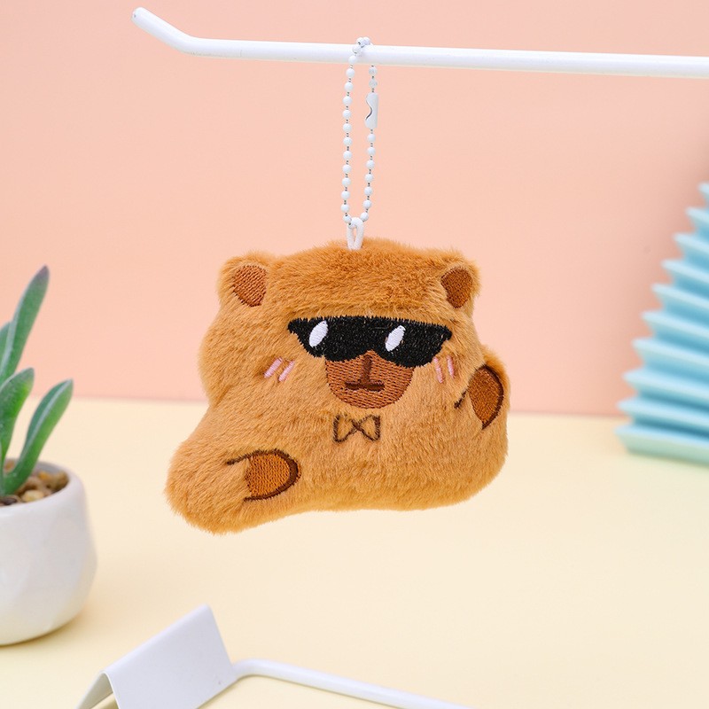 Accesorios de tela hechos a mano de dibujos animados colgantes INS animales de color café coreanos oso conejo lindo accesorios para el cabello infantil