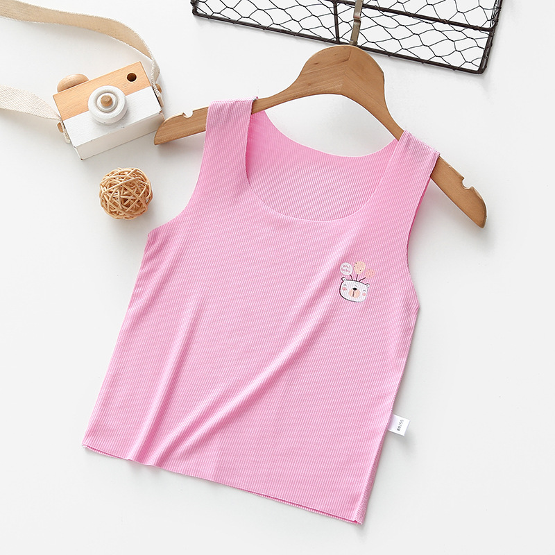 Camiseta sin mangas de verano, pijama infantil de seda cupro, ropa para niños, sin mangas, se puede usar en exteriores.