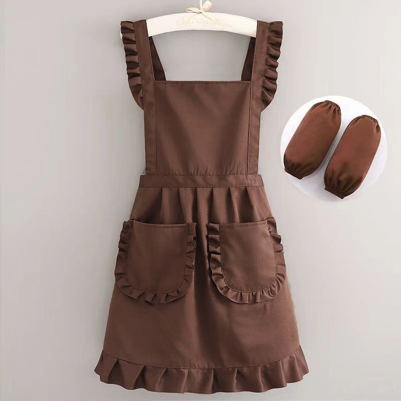 【代理】新型プリンセス風エプロンキッチン料理エプロンレストランネイル作業服広告ロゴ|undefined