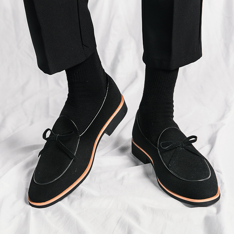 男鞋四季新款乐福鞋时尚男士套脚豆豆鞋潮流一脚蹬休闲皮鞋可代发