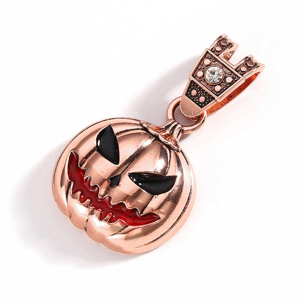 Europa y los Estados Unidos transfronterizos calabaza calavera aleación de goteo de aceite colgante de diamantes personalidad exagerada fabricantes de collares de hombres