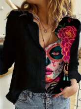G 47147 3D print ladies' long sleeve shirt 3D ӡ��Ůʿ�����