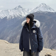 2025冬季新款韩版毛领工装棉服女短款宽松随搭小个子bf面包服外套