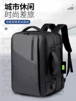 Рюкзак для ноутбука, универсальный деловой дорожный рюкзак, с USB‑портом, вместительный, серый/чёрный