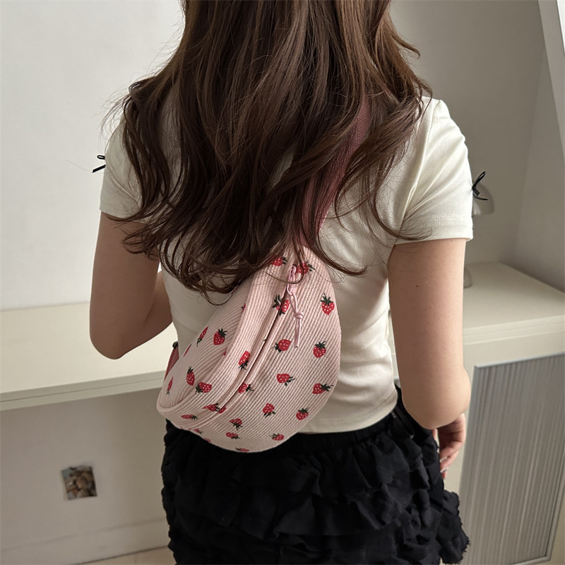 Bolso de mujer japonés bolso de pecho para mujeres 2024 nuevo nicho de cordillera fresas coreana bolso de mujer bolso de teléfono celular