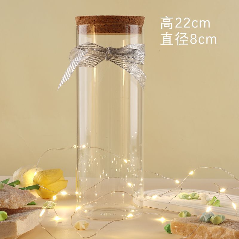 玻璃许愿瓶子木塞贝壳沙子乾燥花储物瓶彩虹瓶漂流空瓶幸运星折纸|undefined