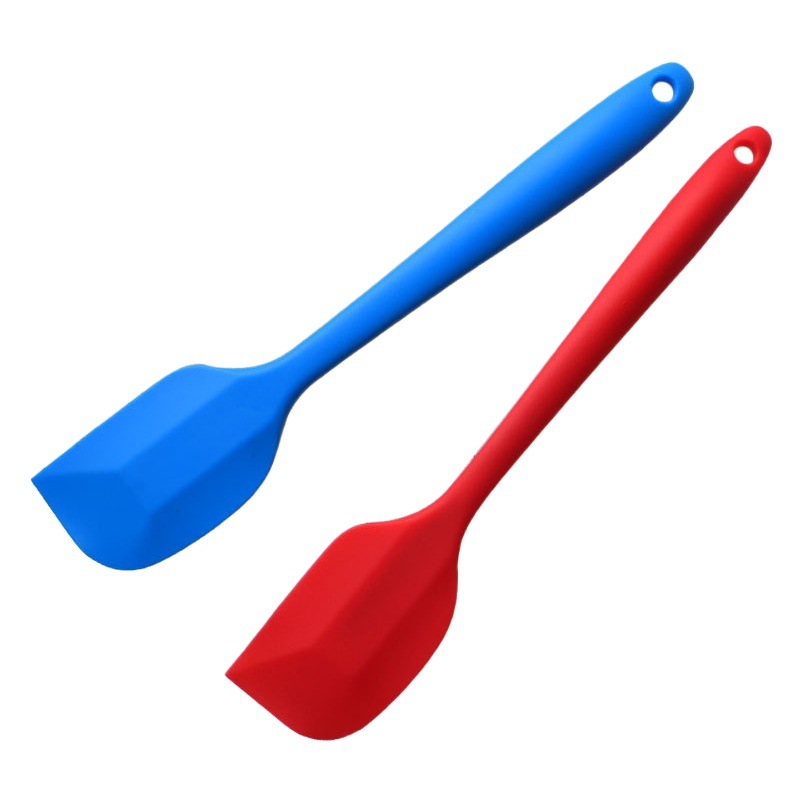 Todo incluido Mango integrado raspador de silicona semi-transparente raspador crema espátula agitación raspador pastel herramienta raspador de hornear