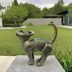 国境を越えてよく売れている樹脂工芸の置物ジャガー長尾猫のデスクトップ工芸書斎の置物庭の装飾