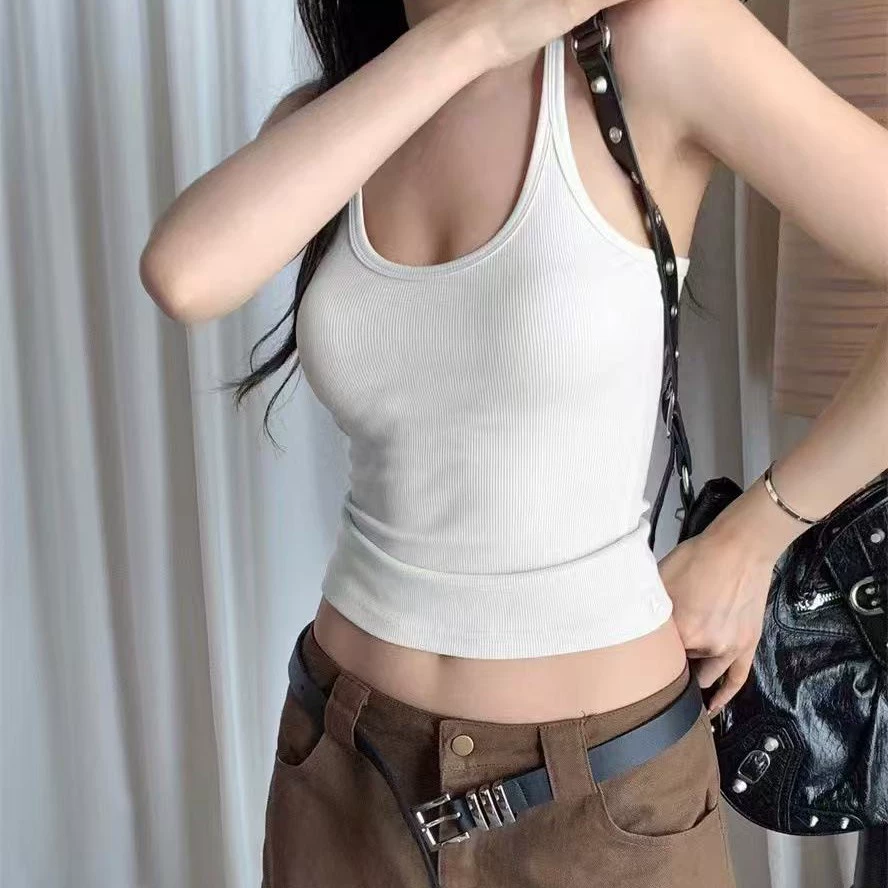 Сладкий повседневный простой камзол жилет чистый цвет с нагрудным ковриком для комфорта внутри и снаружи