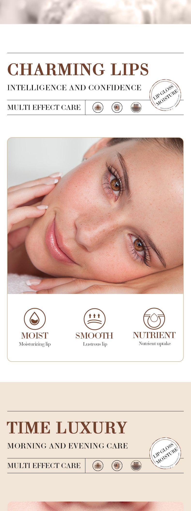 Lápiz labial SADOER All Coconut Cuidado de lápiz labial hidratante y humectante_voghion.com