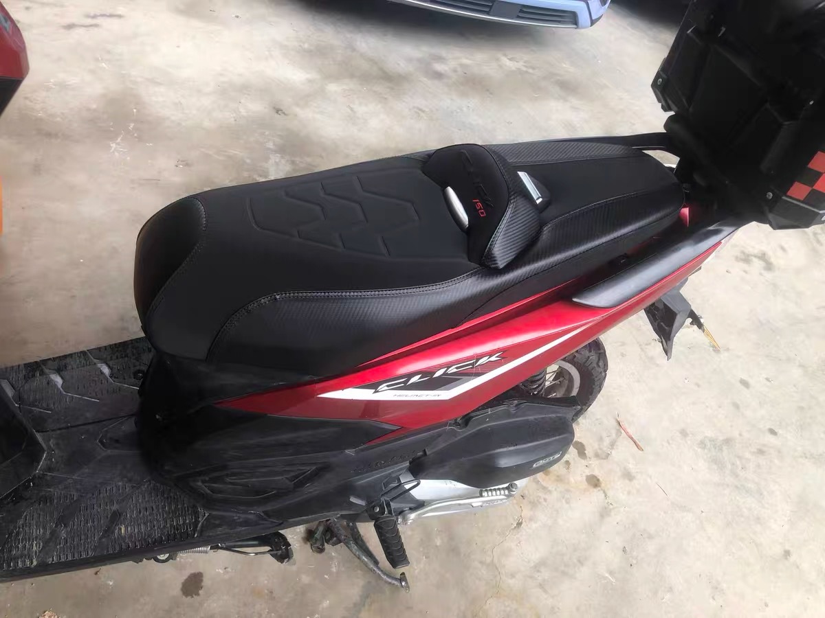 Suitable for Honda Click150/125 Modified Cushion Assembly, Comfortable and Soft Backrest Seat Bag, Motorcycle Seat Bag