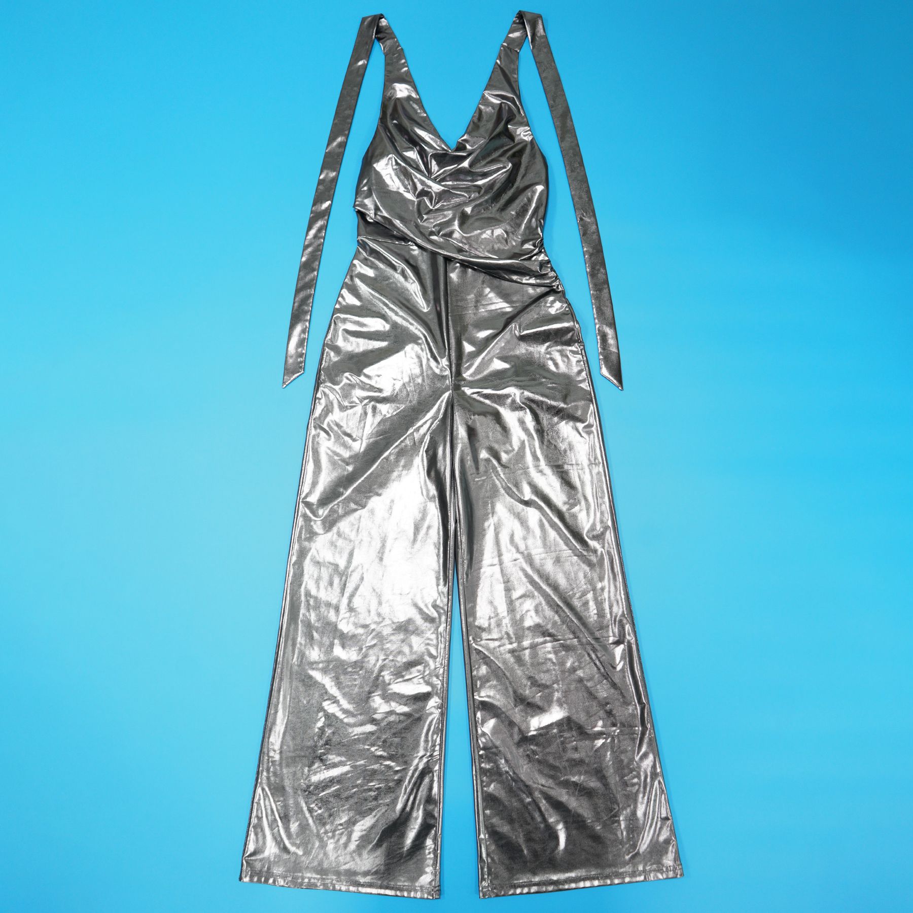 Women Clothing Swing Collar Halter Backless Wide Leg Jumpsuit Women 9 Women Clothing Swing Collar Halter Backless Wide Leg Jumpsuit Women