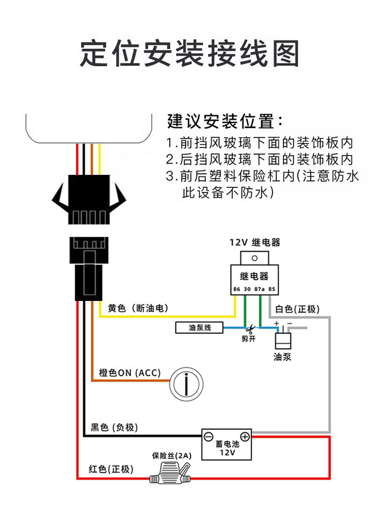 Beidou Satellite Gps Locator Wired Anti-Theft Tracking Device for Cars, Electric Vehicles, and Motorcycles