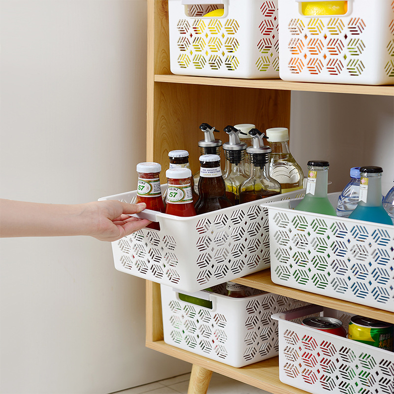 Storage basket for small items, clutter storage box, desktop snack storage container, rectangular storage basket, kitchen organization basket