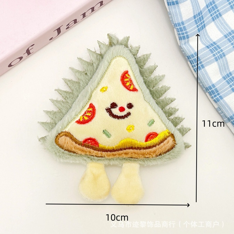 かわいいクリエイティブドリアンピザきしむペンダント漫画ぬいぐるみストロベリーケーキブローチ diy 靴と帽子アクセサリー|undefined