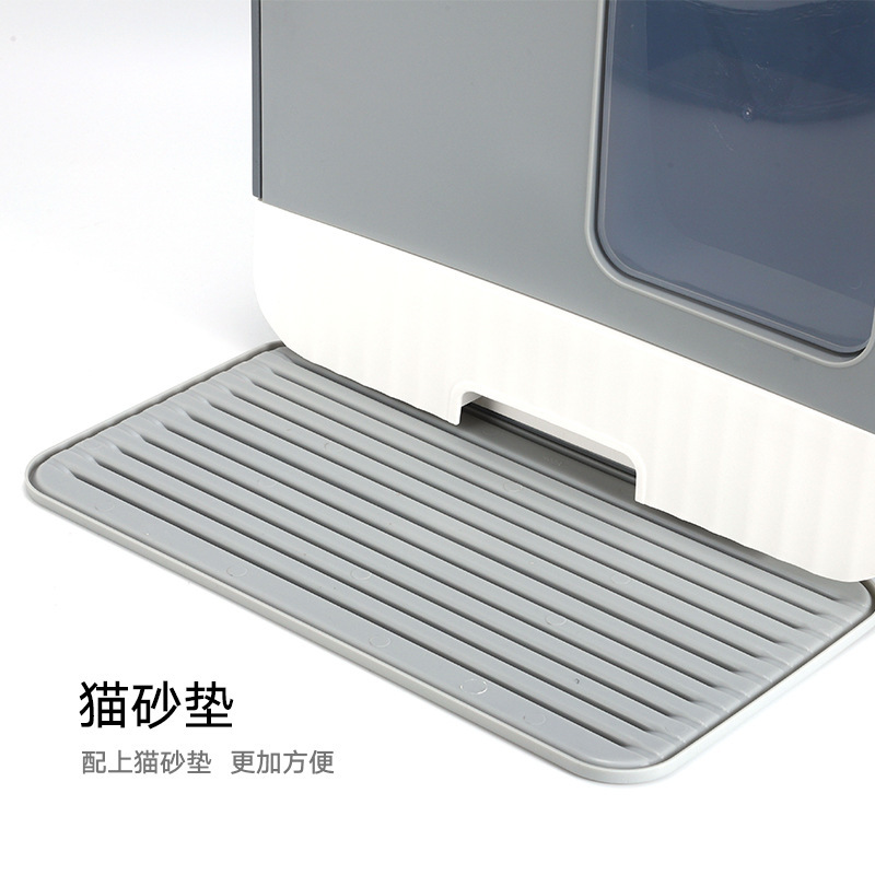 Caja de arena para gatos tipo casa anti-salpicaduras Cajón Grande completamente cerrado gato inodoro desodorante caja de arena para gatos jóvenes caja de arena para gatos