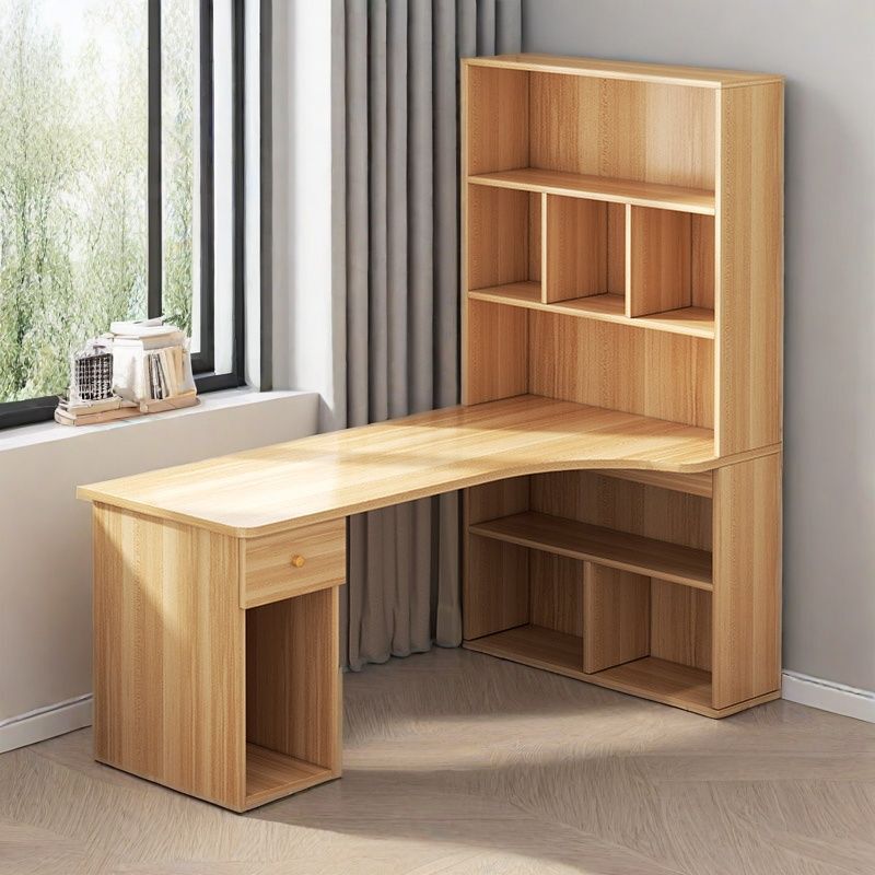 Corner Desk Bookshelf Integrated Book Counter Computer Simple Home Writing Desk Study Bedroom Table