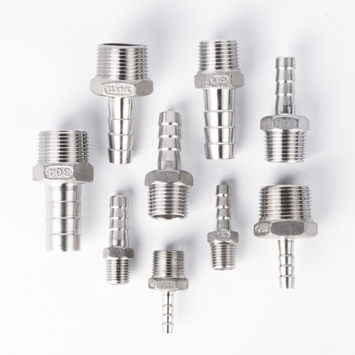 Stainless steel pagoda connector external wire hexagonal leather connector bamboo hose pipe external wire conversion joint 4 minutes 6 minutes 1 inch