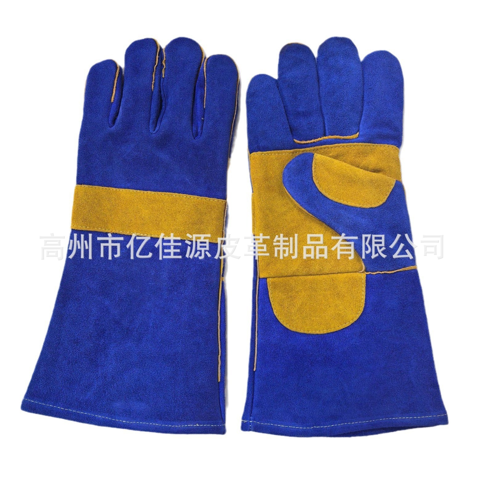 16寸电焊手套 隔热焊工手套 耐磨耐高温长款劳保手套防护电焊手套