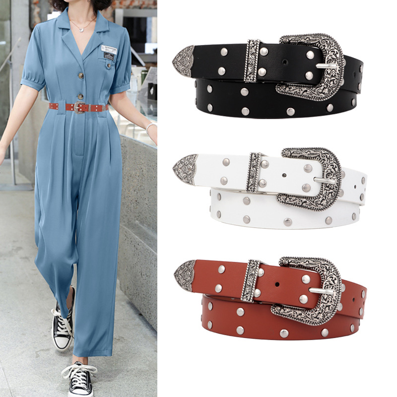 Cinturón Punk para Mujer de Cuero PU con Hebilla de Aguja para Jeans image 1