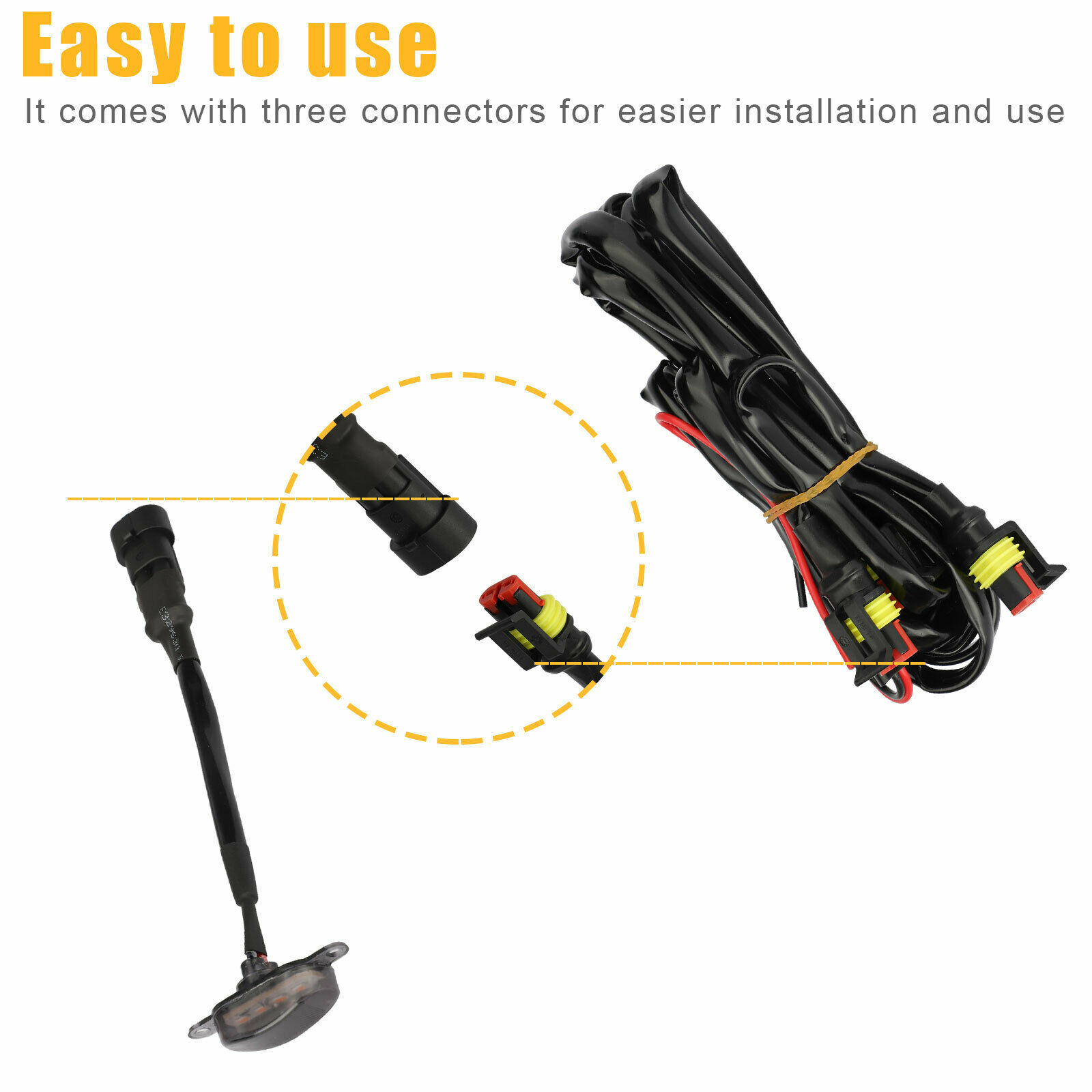Auto SUV F150 Raptor Luz de red LED Luz amarilla pequeña Luz de advertencia de niebla Luz de ceja de rueda Frente
