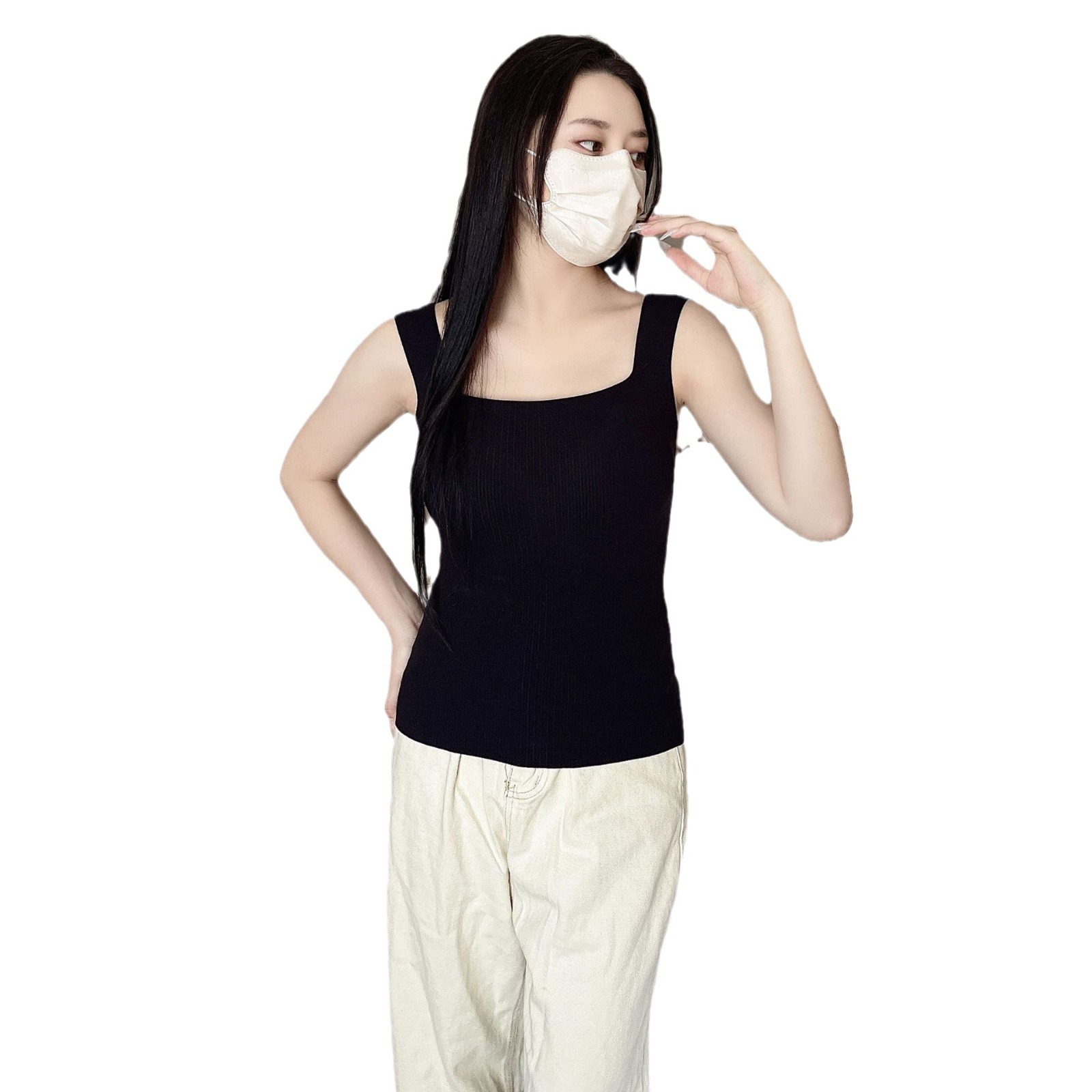 Sujetador térmico de otoño e invierno con almohadillas en el pecho, no es necesario usar ropa interior, cómodo, agradable para la piel, sin costuras, chaleco con capa base térmica que retiene el calor para mujer