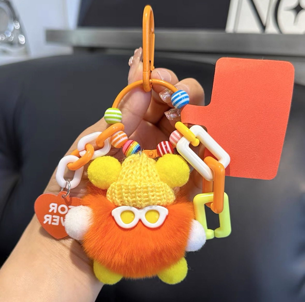 ドーパミン石炭ボールモンスター人形ストラップdiyキーホルダーかわいいぬいぐるみバッグバックパック携帯電話ストラップ