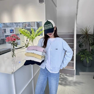 新款韩版小众刺绣鸡蛋棒球服开衫外穿休闲长袖休闲卫衣外套女简约