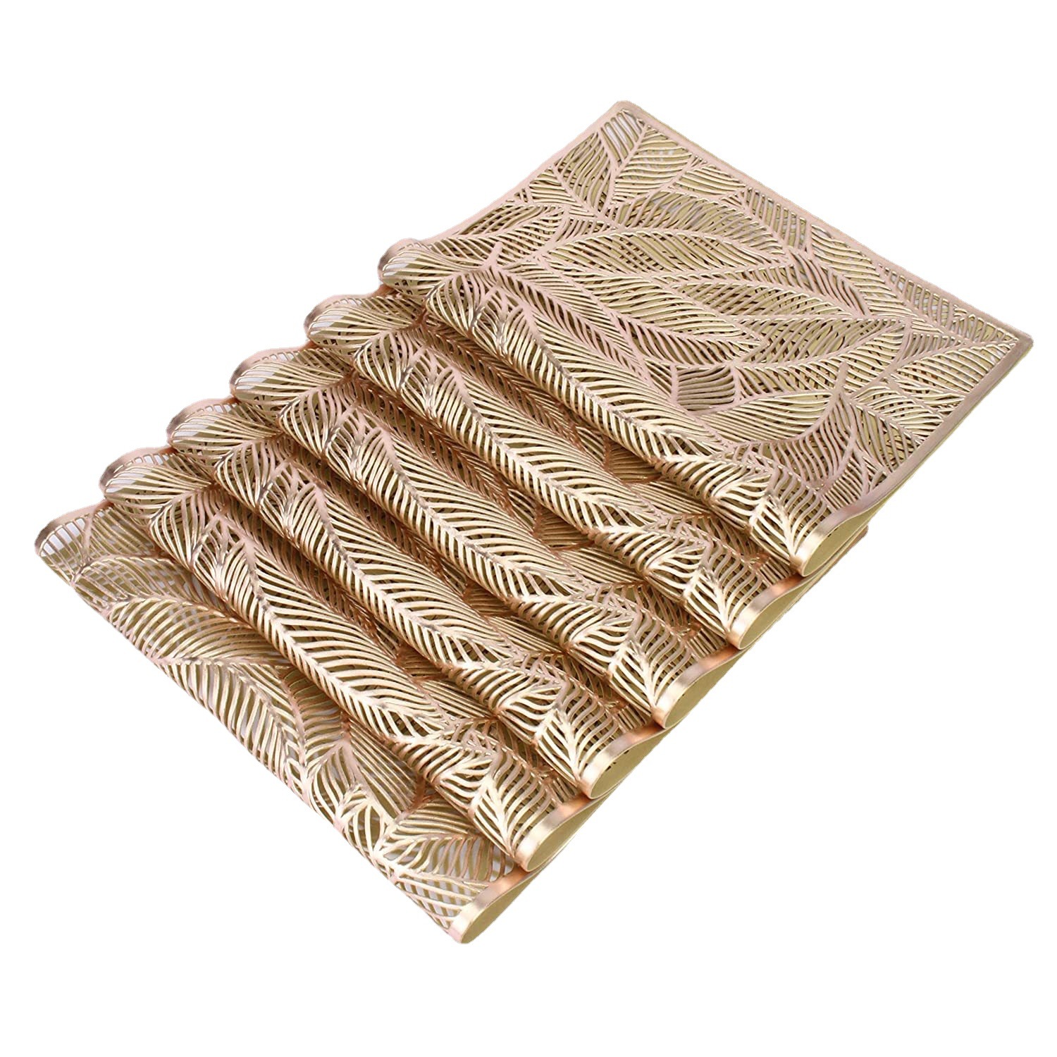 Transfronterizo Venta caliente gilding placemat combinación con placemat occidental simple colorido hueco placemat chino Hotel Mesa mat