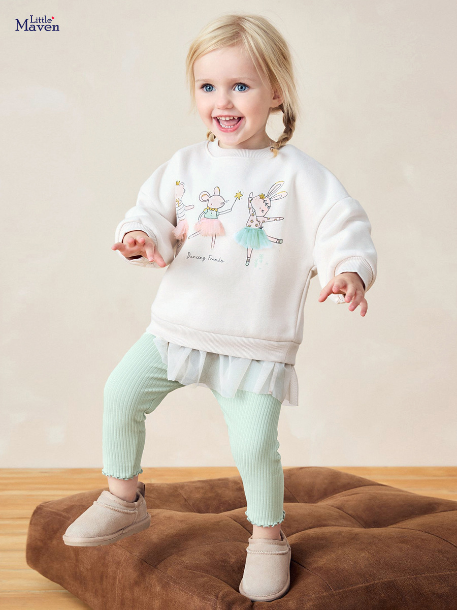 Little Maven otoño nuevo traje para niñas estilo europeo y americano más traje de terciopelo para niños marca de agua traje de tesoro femenino de dibujos animados