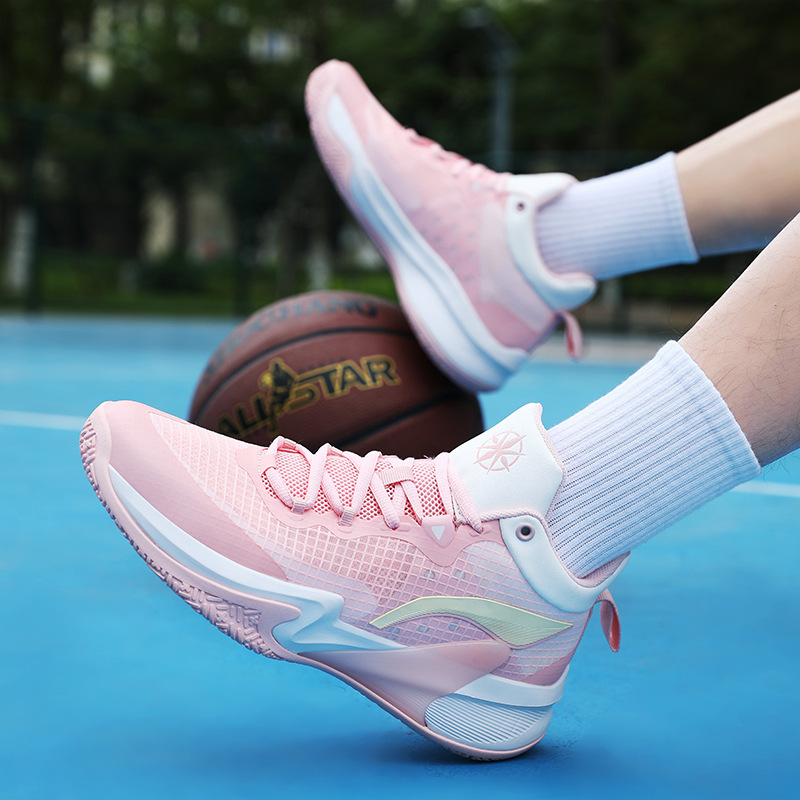 Guochao nuevo desgaste antideslizante profesional zapatos de baloncesto de combate real hombre amortiguador rebote estudiantes zapatos deportivos transpirables image 2
