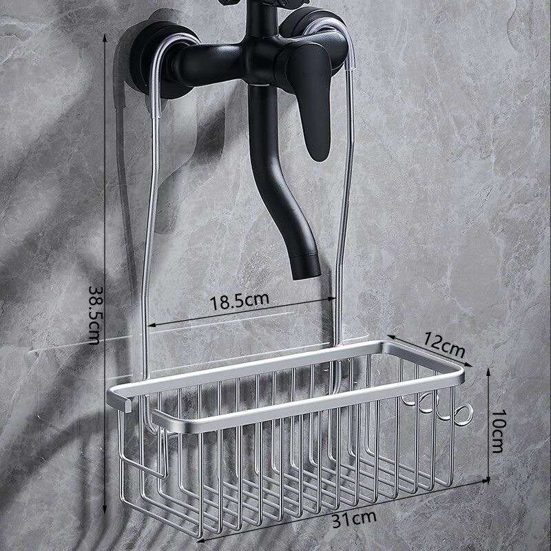 Bathroom Shower Rack, Bathroom Shower Gel Hanging Basket Storage Rack, Shower Room Toilet Wall-Mounted Drain Basket Cross-Border