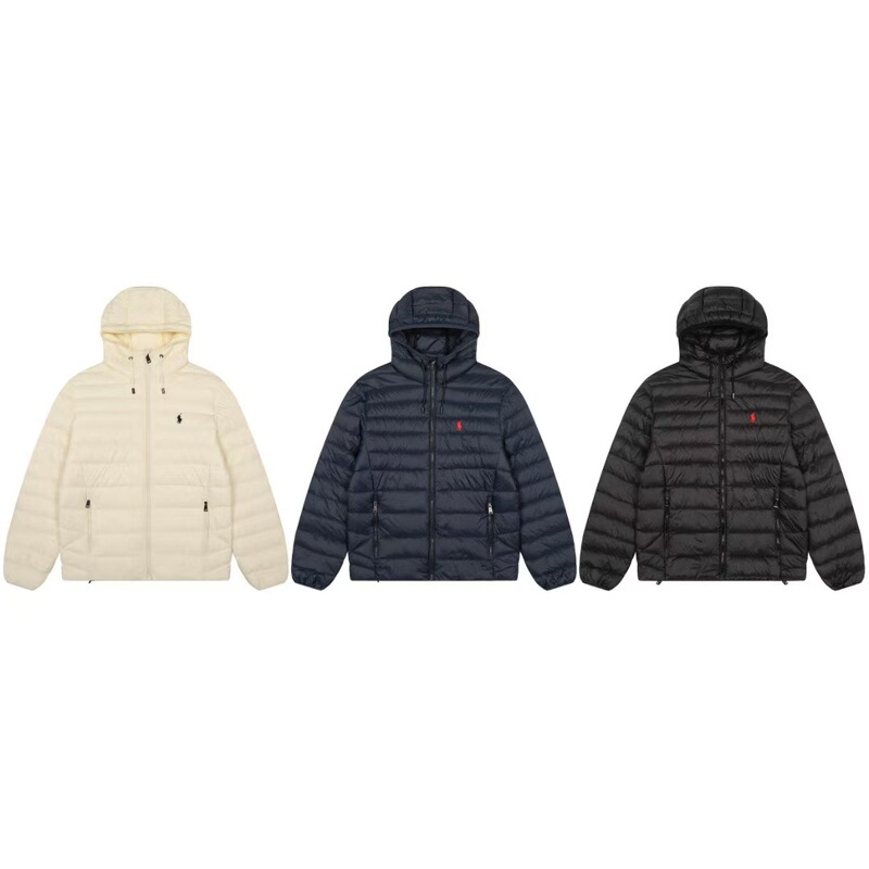 Scan the Qr Code to Get Rl Ralph Lauren's Winter Basic Classic Unisex Couple's Warm and Versatile Hooded down Jacket