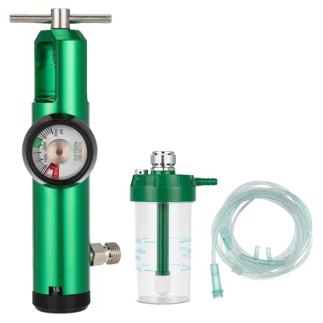 click medical Oxygen Regulator CGA870 针式氧气调节器加长铝阀