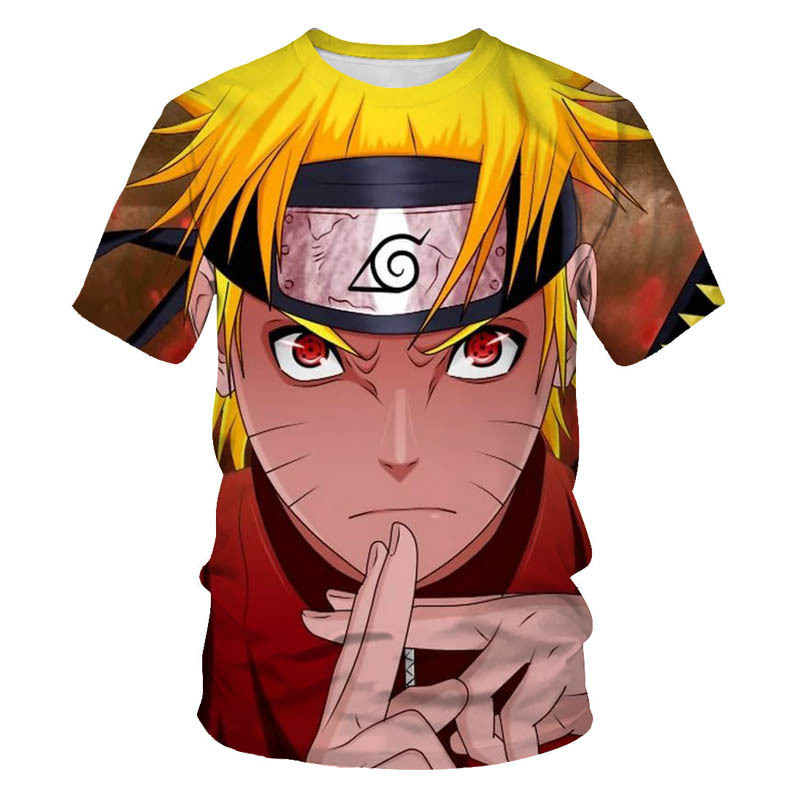 2020 Summer Trend Naruto 3D Digital Printing Men's T-Shirt Short Sleeve Top Factory Direct Sales