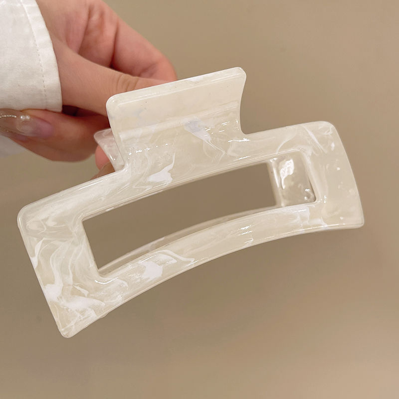 Freschezza e semplicità, fermaglio quadrato da donna, nuovo modello 2026, sensazione di alta gamma, clip per la parte posteriore della testa, fermaglio a squalo, capelli coreani_voghion.com
