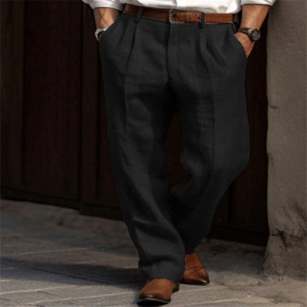Solid color comfortable breathable casual fashionable trousers
