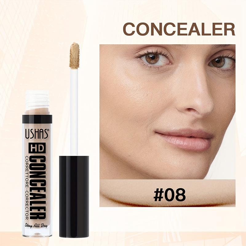 USHAS Cross-border spot corrector de larga duración, control de aceite a prueba de agua, protección contra las ojeras, base líquida, lápiz reparador líquido