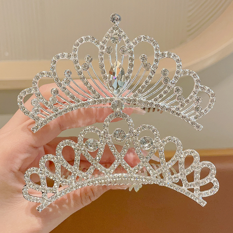 crown headdress children‘s little princess crown hair accessory girls‘ broken hair comb cute little girl birthday performance hair accessories
