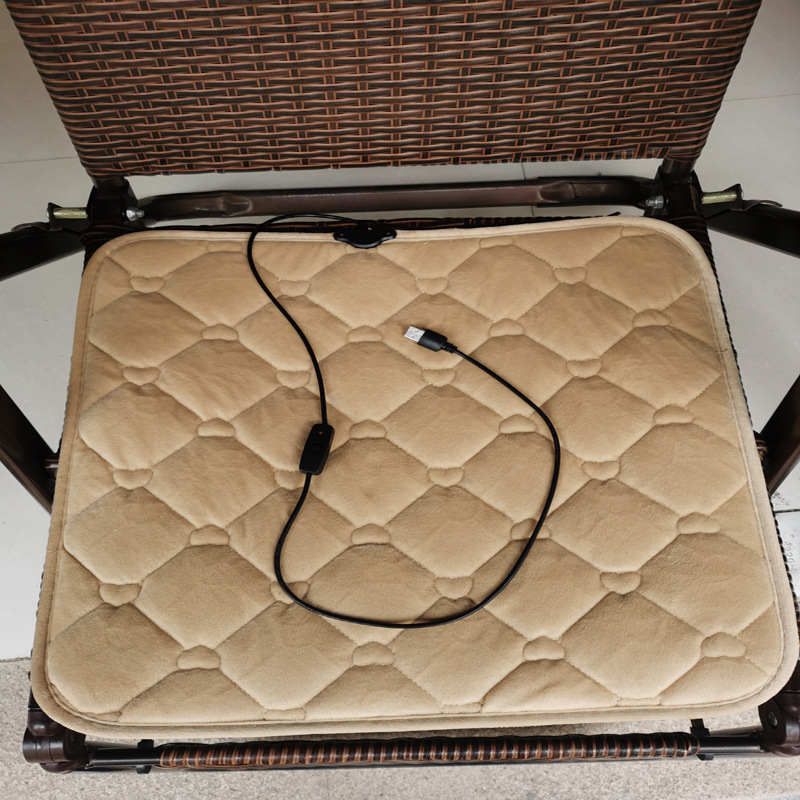Cushion Winter Plush: Qìchē Seat cushion, seat cover - warm-beige