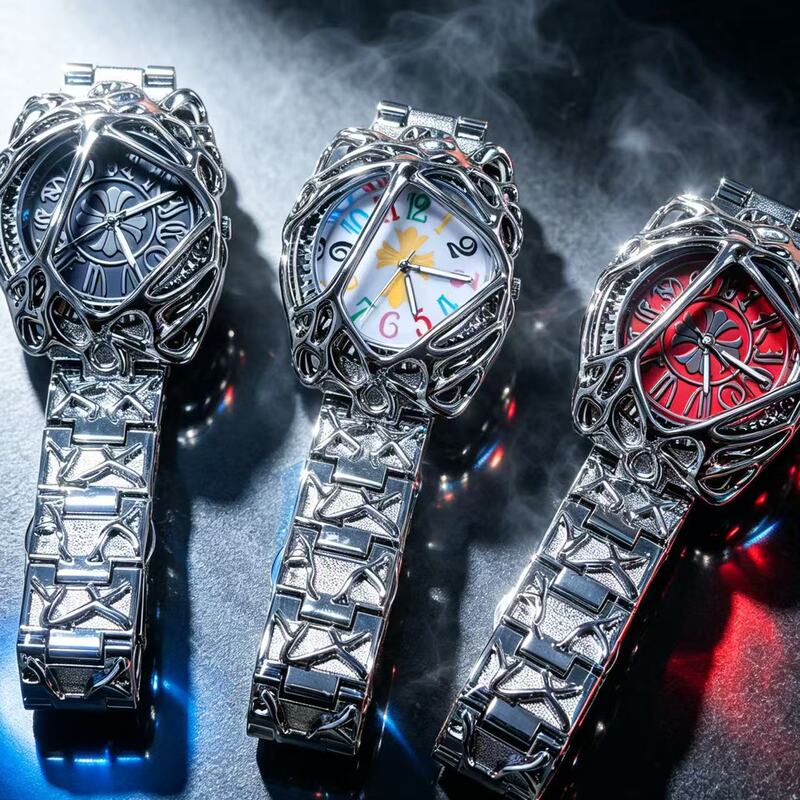 Millennium Y2K Alien Claw Print Men's Watch, Retro Crocodile Pattern, Quartz Movement, Hip-Hop Style, Unique Men's Watch Millennium Y2K Alien Claw Print Men's Watch, Retro Crocodile Pattern, Quartz Movement, Hip-Hop Style, Unique Men's Watch