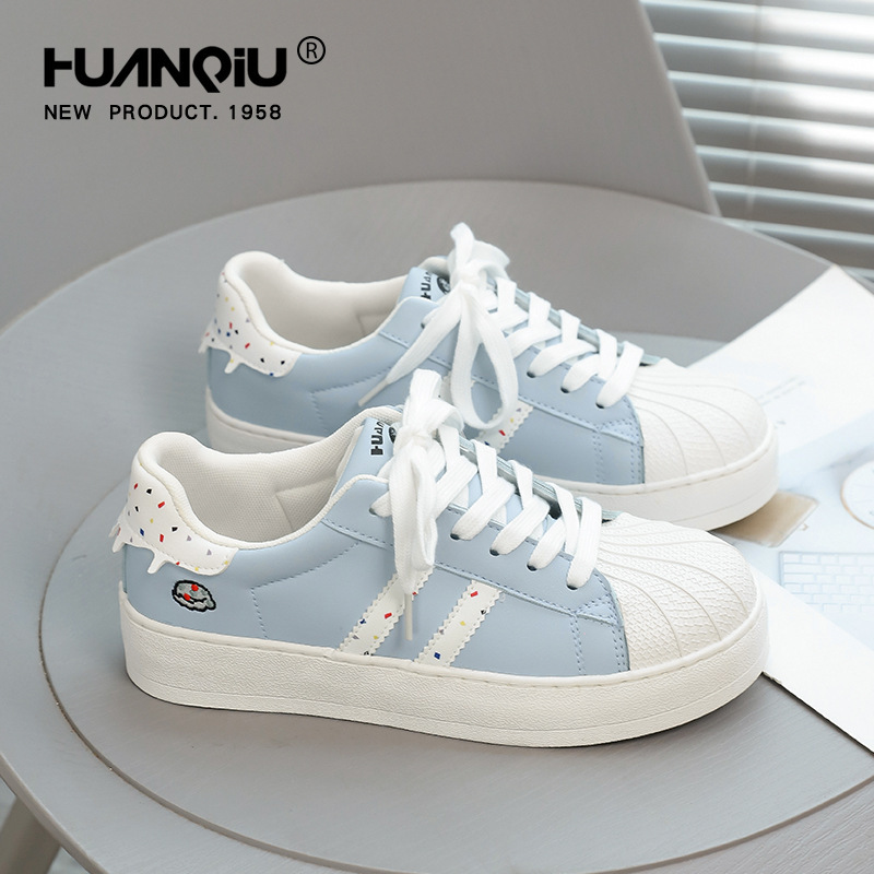 Universal Beige Platform Shell White Shoes Women's 2025 Spring and Summer New Cream Original Niche Casual Sneakers Universal Beige Platform Shell White Shoes Women's 2025 Spring and Summer New Cream Original Niche Casual Sneakers