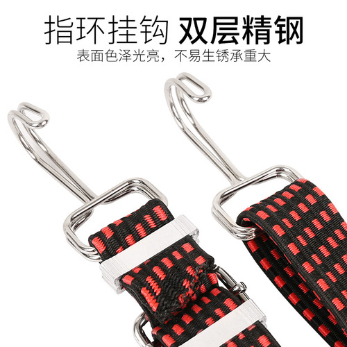 Bicycle tie-down strap, adjustable motorcycle rear luggage tie-down strap, electric scooter elastic rope strap